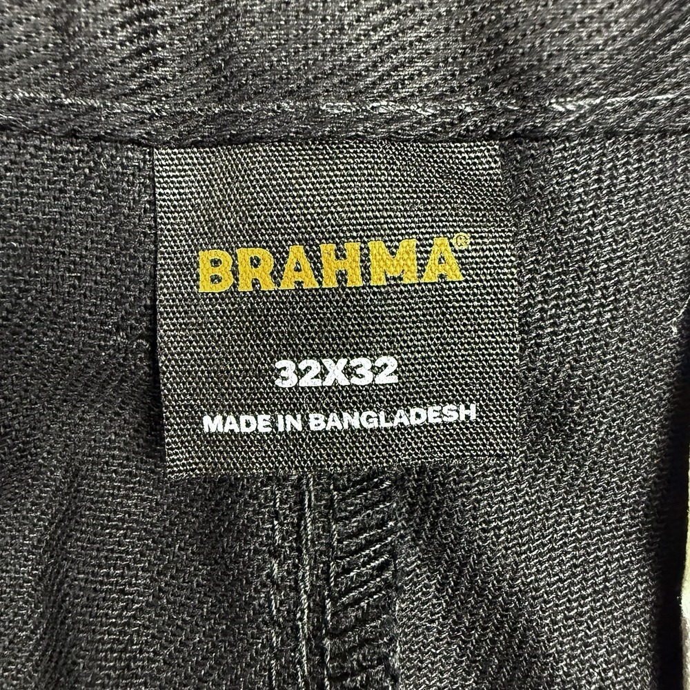 BRAHMA NWT Work Tough Pants Relaxed Fit Black Size 32 x 32 Wrinkle Resistance - Picture 4 of 11